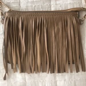 Tan Flapper Cross Body Bag